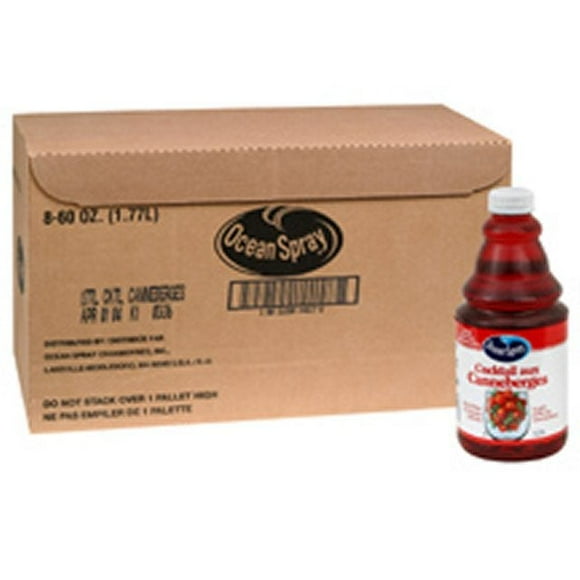 Ocean Spray Cranberry Cocktail Juice, Polyethylene | 1.77L/Unit, 8 Units/Case