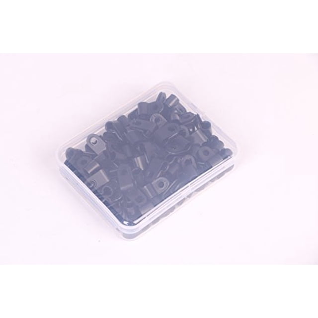 Shapenty Negro Nylon Tornillo Montaje Tipo R Abrazadera de Cable Sujet