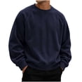 thumbnail image 3 of Thousandth Men's Corduroy Crew Neck Sweatshirt Casual Raglan Long Sleeve Pullover Soft Loose Fit Outerwear for Autumn Winter, 3 of 8