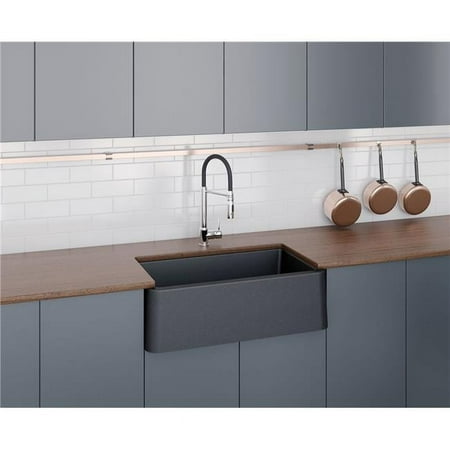 

30 x 19 in. Apron Kitchen Sink - Black Metallic