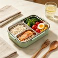 thumbnail image 5 of TACILIP Stationery Supplies, 1PCS Bento Box Lunch Box 3 Compartment Snack Containers Reusable Lunch Box Lunch Containers For Home Travel Work 720ml Equipped With Plastic Tableware, Home Gifts, 5 of 6