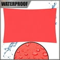 thumbnail image 3 of Amgo 9' x 16' Custom Size Red Rectangle Square Waterproof Sun Shade Sail Order To Make UPF50+ AMWTPS9.5 Canopy Awning, 98% UV Blockage Water Resistant, Backyard Patio Garden (We Customize), 3 of 9
