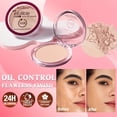 thumbnail image 4 of Base en polvo prensado mate, cobertura total, maquillaje facial de larga duración de 16 horas, control de aceite, acabado impecable, polvo de acabado, 4 of 5