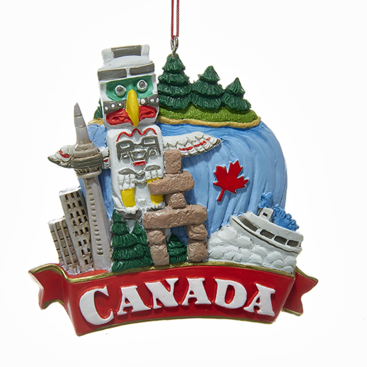 3.5" Decorative MultiColor Canadian Landmark Christmas Ornament