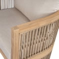 thumbnail image 6 of Christopher Knight Home 4-Piece Wood Outdoor Patio Conversation Set, Woven Rope Seatings with Coffee Table, Beige Cushions, 6 of 13