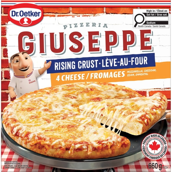 Dr. Oetker Giuseppe Pizzeria Rising Crust 4 Cheese Pizza, 660 g