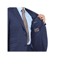 thumbnail image 3 of Arthur Black Slim Fit Blue Check Guabello Wool Light Flannel Suit, 3 of 6