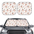 thumbnail image 2 of Haiem Milk Tea Car Windshield Sun Shade (2 Pieces) Foldable Windshield Sun Shade Car Accessories for Truck SUV Pickup-Medium, 2 of 7