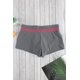 thumbnail image 1 of ABPHQTO Short de baño de mujer color topo con ribete rojo para mujer, 1 of 5