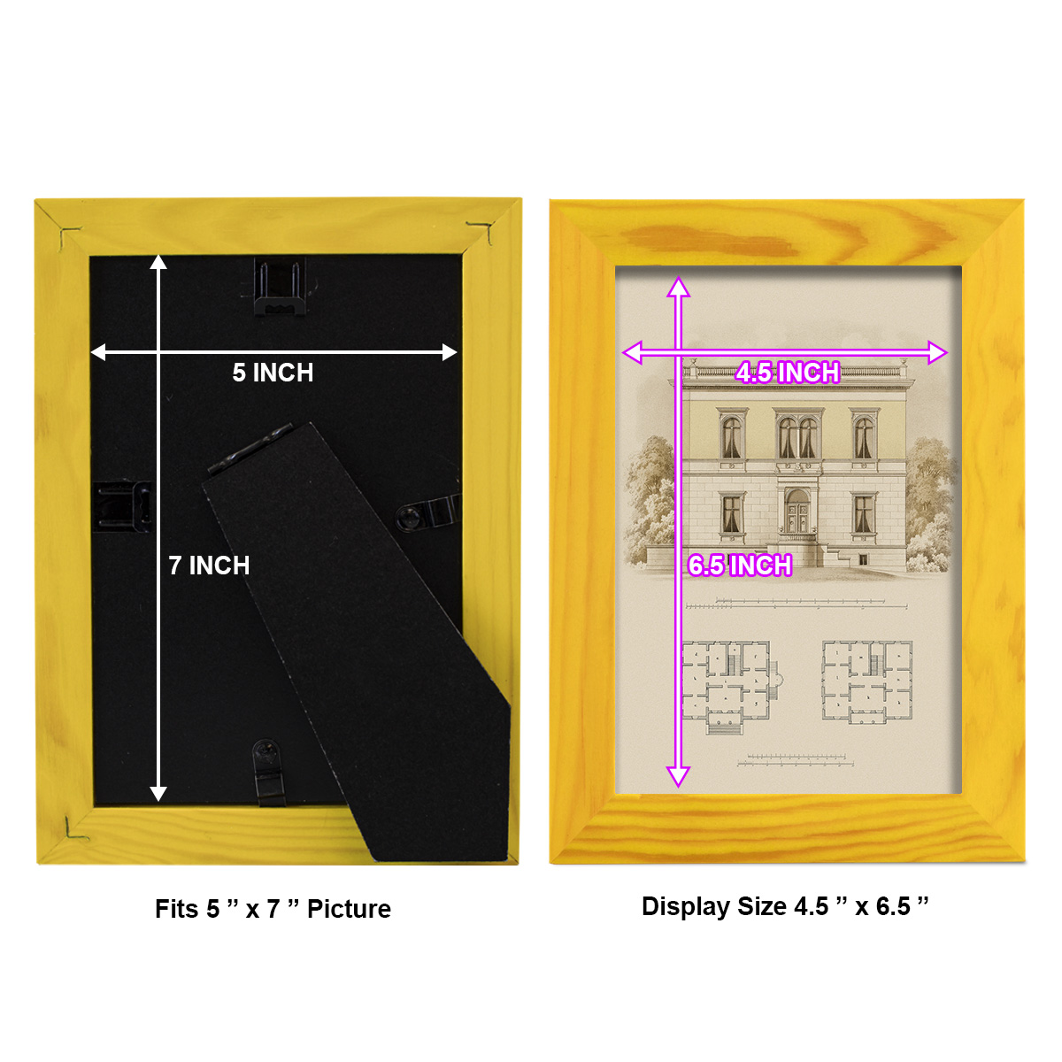 Estate and Plan V -Framed Print w/glass-Sunflower Yellow