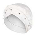 thumbnail image 4 of Women Beading Braid India Hat Muslim Ruffle Cancer Chemo Beanie Turban Wrap Cap, 4 of 9