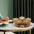 thumbnail image 1 of Plateau de Service Facile à Transporter 5 Compartiments pour Bonbons Desserts Intérieur Extérieur Ambre, 1 of 8