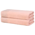 thumbnail image 1 of Juego de toallas de baño REGALWOVEN Pack de 2, toallas de baño suaves y altamente absorbentes, toallas de secado rápido para el cuerpo, rosa-1 28' x 56', 1 of 7