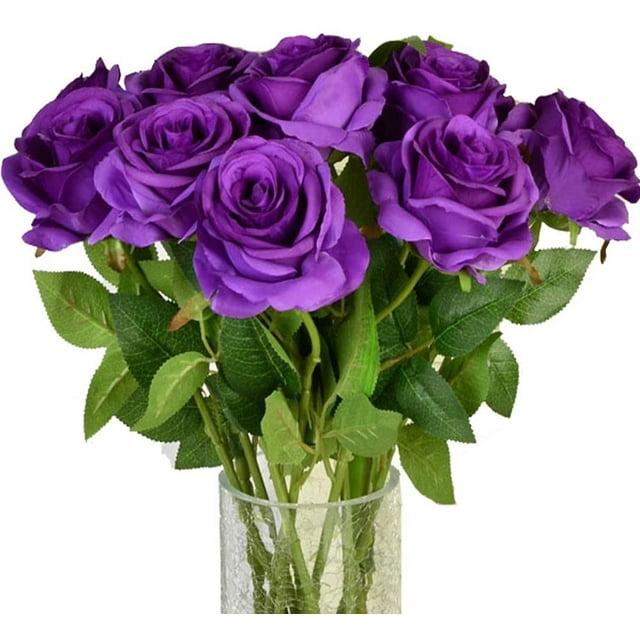 Artificial Silk Rose Flower Bouquet Wedding Party Home Decor, Pack of ...