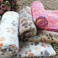 thumbnail image 3 of POINTERTECK Chat Chien Chiot Os Patte Impression Chaud Corail Molleton Tapis de Lit Couverture Douce, 3 of 10