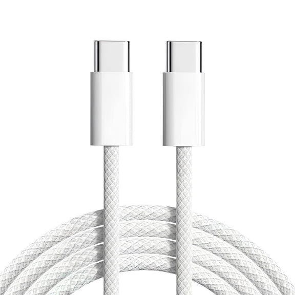 SwiftCharge 60W USB-C to USB-C Cable 3.28FT Fast Charging Nylon Braided Cord with Smart Chip for iPhone, iPad, Samsung & Google Pixel