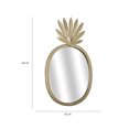 thumbnail image 5 of Espejo de pared con acento de piña y marco de metal pintado en oro Fine Art Tj, 5 of 5