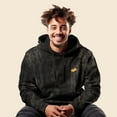 thumbnail image 4 of Dalix Hot Dog Embroidered Fleece Hoodie Mineral Wash Long Sleeve Sweatshirt Mens in Black 2XL XX-Large, 4 of 5