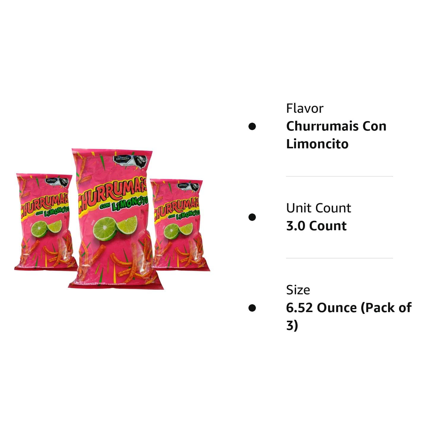 Sabritas Churrumais Con Limoncito (3 Pack) 6.52 oz