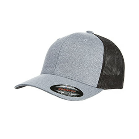 Poly Mesh Cap - Flexfit Adult Poly Mélange Stretch Mesh Cap Y6311