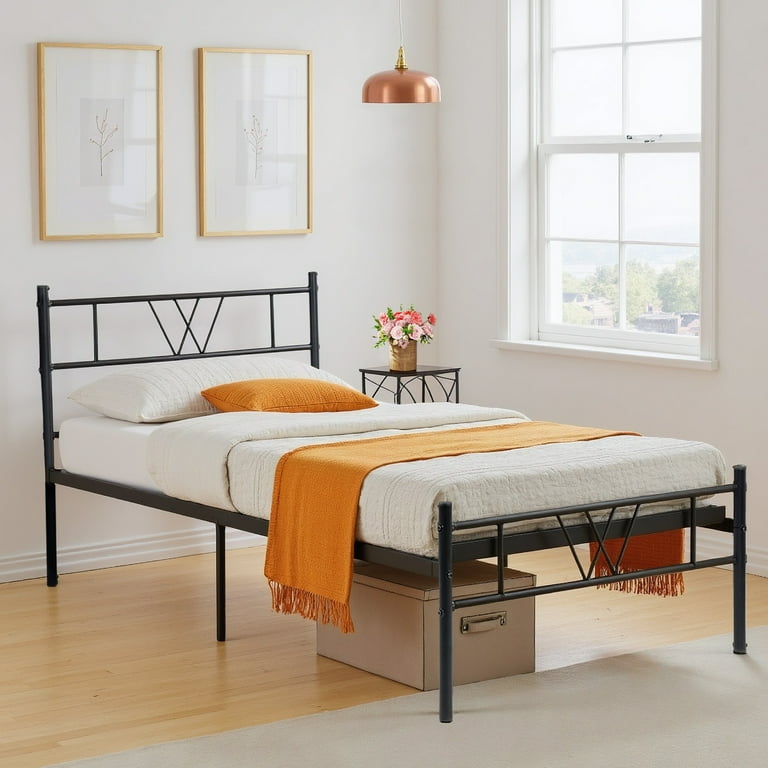 SIMENMAX Twin Size Metal Platform Bed Frame, Heavy Duty Mattress