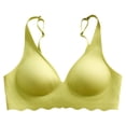 thumbnail image 2 of Bixock Wireless Bras for Women Seamless Solid Color Ribbed Texture Soft Fabric Gentle Lift Support for Everyday Casual Wear Bra, 2 of 5