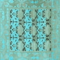 thumbnail image 1 of Ahgly Company Indoor Square Oriental Light Blue Traditional Area Rugs, 4' Square, 1 of 4