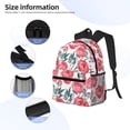 thumbnail image 5 of Lsque Rose Flowers Classic Casual Backpack - Large Capacity Water-Resistant Backpack for School, Work, Travel, and Outdoor Activities, 5 of 8