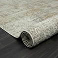 thumbnail image 6 of 2' X 3' Gray Damask Distressed Area Rug, 6 of 9