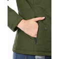 thumbnail image 6 of MODA NOVA Juniors Stand Collar Long Sleeves Zip Up Lightweight Quilted Jacket ArmyGreen XL, 6 of 7