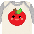 thumbnail image 4 of Inktastic Smiling Apple Boys or Girls Long Sleeve Baby Bodysuit, 4 of 5