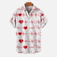 thumbnail image 2 of IROINNID Men's Casual Valentine's Day Printed Comfy Blouse With Pocket, 2 of 5