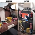 thumbnail image 4 of 2pcs Multi-function Car Storage Bag Car Back Seat Pouch Oxford Cloth Organizer Car Backseat Bag (Black), 4 of 7