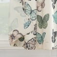 thumbnail image 3 of No. 918 Magdalena 2-pack Butterfly Print Sheer Rod Pocket Kitchen Curtains, 56"x24", 3 of 8