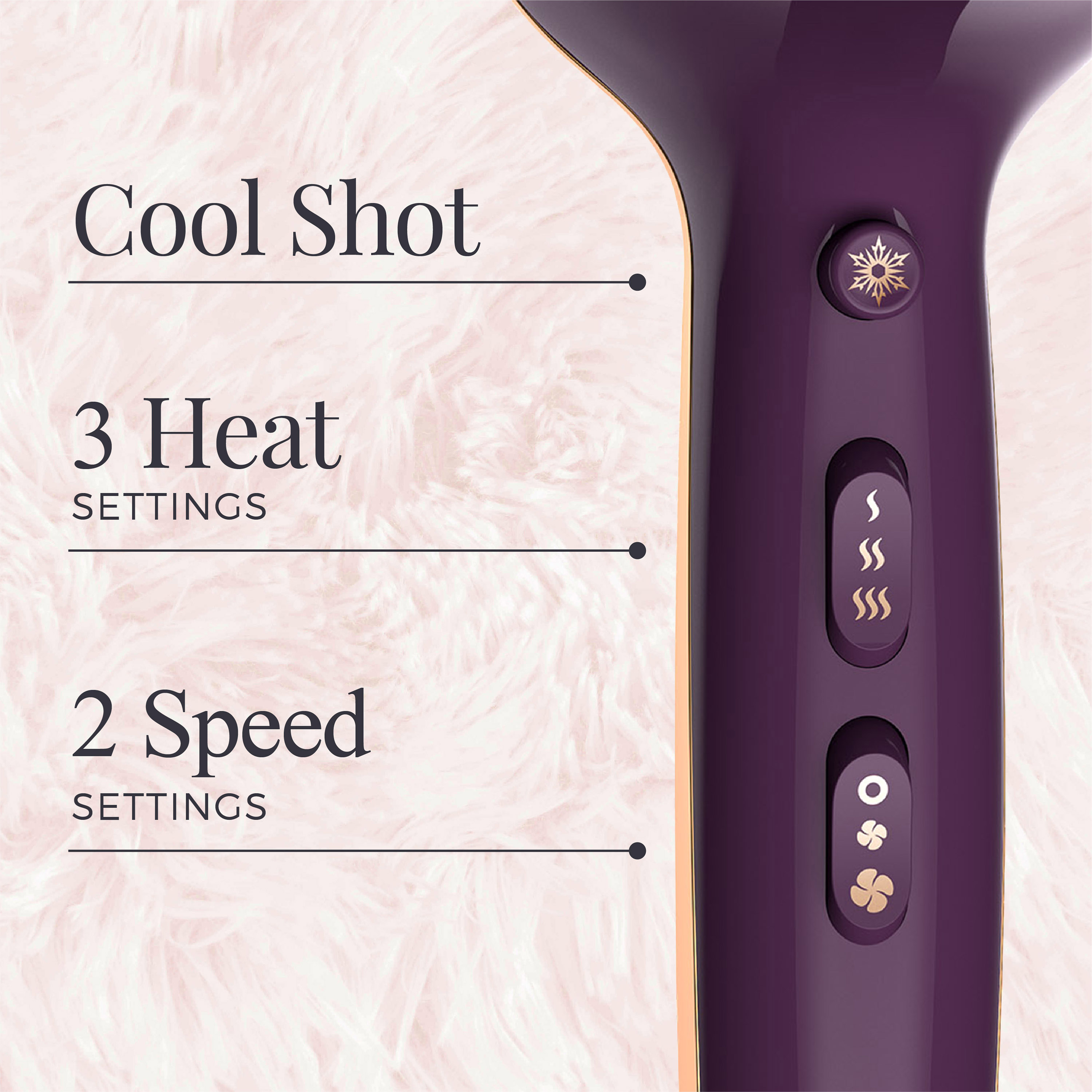 Remington Pro Hair Dryer with Thermaluxe? Advanced Thermal Technology, Purple, AC9140SB - image 2 of 12