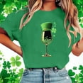 thumbnail image 5 of Craaazy Women's Fashion Casual St. Patrick's Day Print Shirts Round Neck Short Sleeve T-Shirts Gifts, 5 of 5