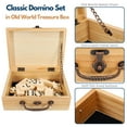thumbnail image 2 of WE Games Double 12 Dominoes in Wooden Treasure Box, Ivory Color, 2 of 7