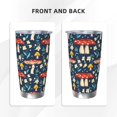thumbnail image 3 of Vsdgher Colorful Mushrooms 20 Oz Stainless Steel Vacuum Insulated, Travel Mug Coffee Cup for Home, Office, Outdoor Works Great for Ice Drinks and Hot Beverage -Straw Three-piece Set, 3 of 8