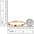 thumbnail image 5 of Gem Stone King 18K Yellow Gold Plated Silver Red Garnet Tennis Bracelet for Women (3.99 Cttw, Gemstone January Birthstone, Oval 6X4MM, 7 inch), 5 of 5