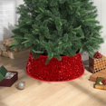 thumbnail image 4 of Elegant Holiday Decor, Sequin Christmas Tree Collar, Sparkling Tree Base Cover, Durable Polyester Fiber Skirt, Foldable Christmas Tree Ring for, 4 of 5