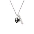 thumbnail image 2 of Delight Jewelry Silvertone Black Enamel Tap Shoes Silvertone Live the Life You Have Imagined Bar Charm Necklace, 23", 2 of 4