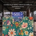 thumbnail image 3 of Bathroom Scale, Highly Accurate Digital Body Scale,Precisely Measures Weight up to 400 lbs-Colorful Flowers In Shades Of Teal And Pink On Emerald Green Background, 3 of 4