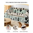 thumbnail image 3 of Sage Green Beige Farmhouse Sofa Cover Blanket Couch Covers for Armchair Cushion,Couch Sofa Silpcover with Tassel,Living Room Bedroom Throw Towel Blanket Covers Black Dog Paw Vintage Wooden M 71"x102", 3 of 9
