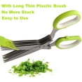 thumbnail image 3 of Herb Scissors Set Cool Kitchen Gadgets Gifts Kitchen Shears Scissors with Stainless Steel 5 Blades+Cover+Brush,Rust Proof,Sharp Cutting Garden Herb Garlic Leafy Greens Paper Shredding,Dishwasher Safe, 3 of 6