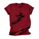 thumbnail image 1 of Blusa informal de manga corta con estampado de cuello redondo para mujer Pompotops  hfajkhk127545, 1 of 4