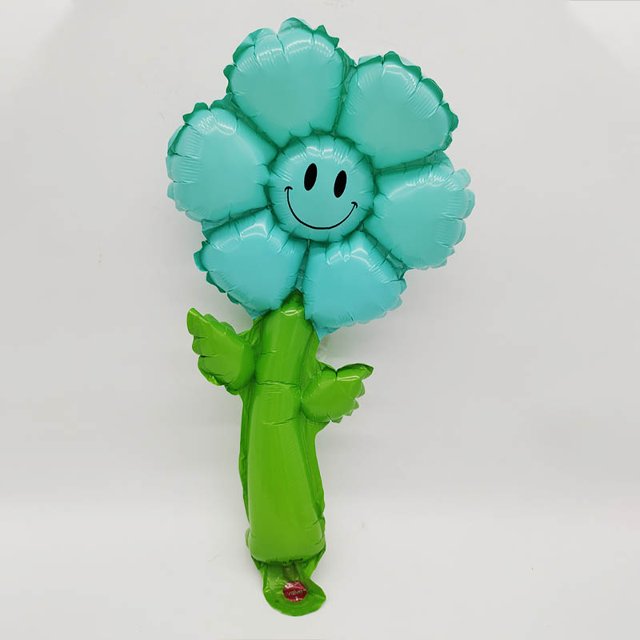 6 piezas de globos de mano de aluminio con forma de macarrón, hojas verdes, margaritas y flores, globos de girasol, juguetes para niños, decoraciones para fiestas de cumpleaños y bodas