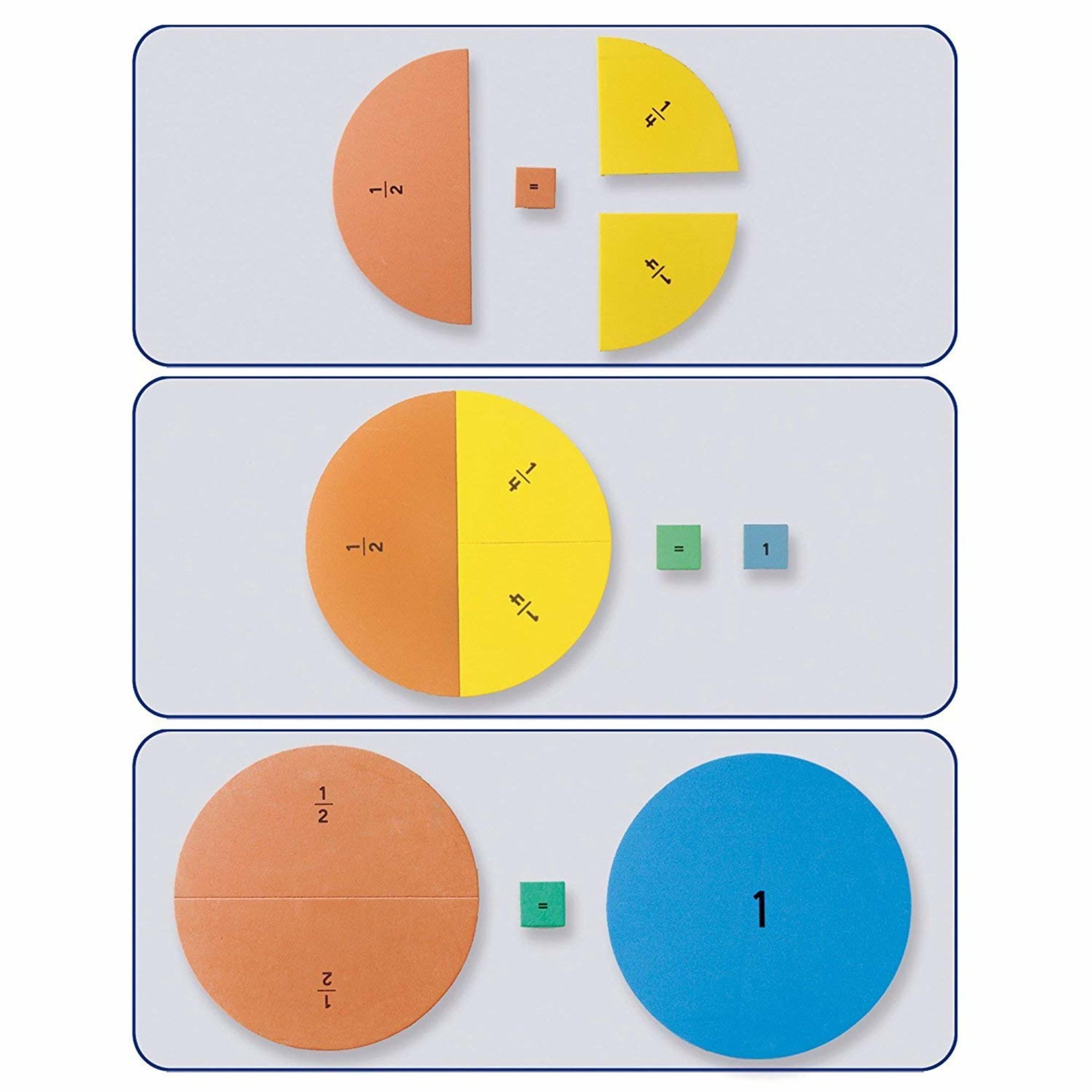Educational Insights Foam Magnetic Fraction Circles, Elementary Math Set, Kids Age 7+