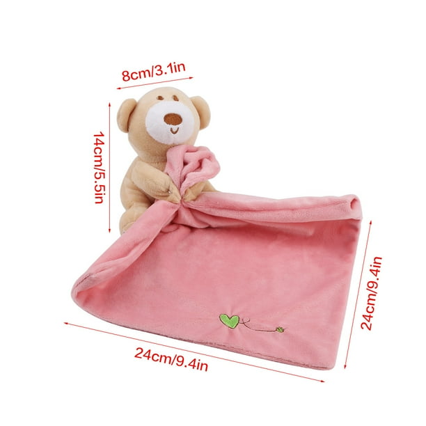 Walfront Lovely Bear Plush Soother Security Blanket