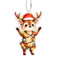 thumbnail image 2 of Christmas Tree Ornaments, Cute Animal Hanging Decorations, Acrylic Pendant with Light Bulbs, Winter Holiday Home Decor, Xmas Party Favors, Seasonal Charm for Indoor Decoration, Gift for Friends, 2 of 5