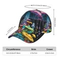 thumbnail image 2 of Pofeuu Colorful Mushroom Print Adult Adjustable Embroidered Graphic Baseball Hat for Men and Women, 2 of 6